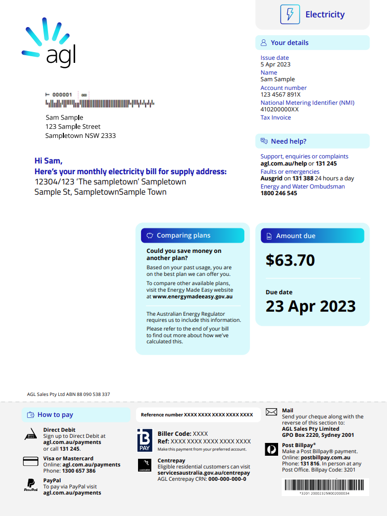 AGL Energy Bill