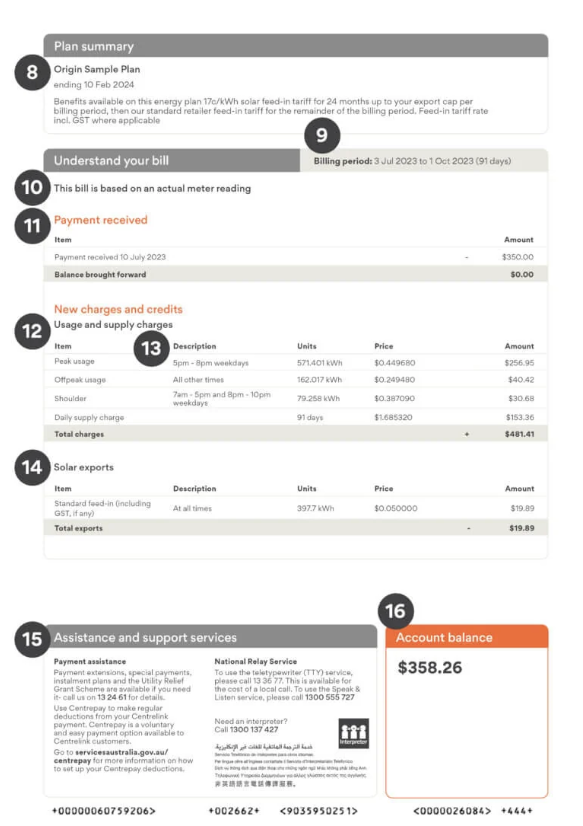 Origin Energy Bill