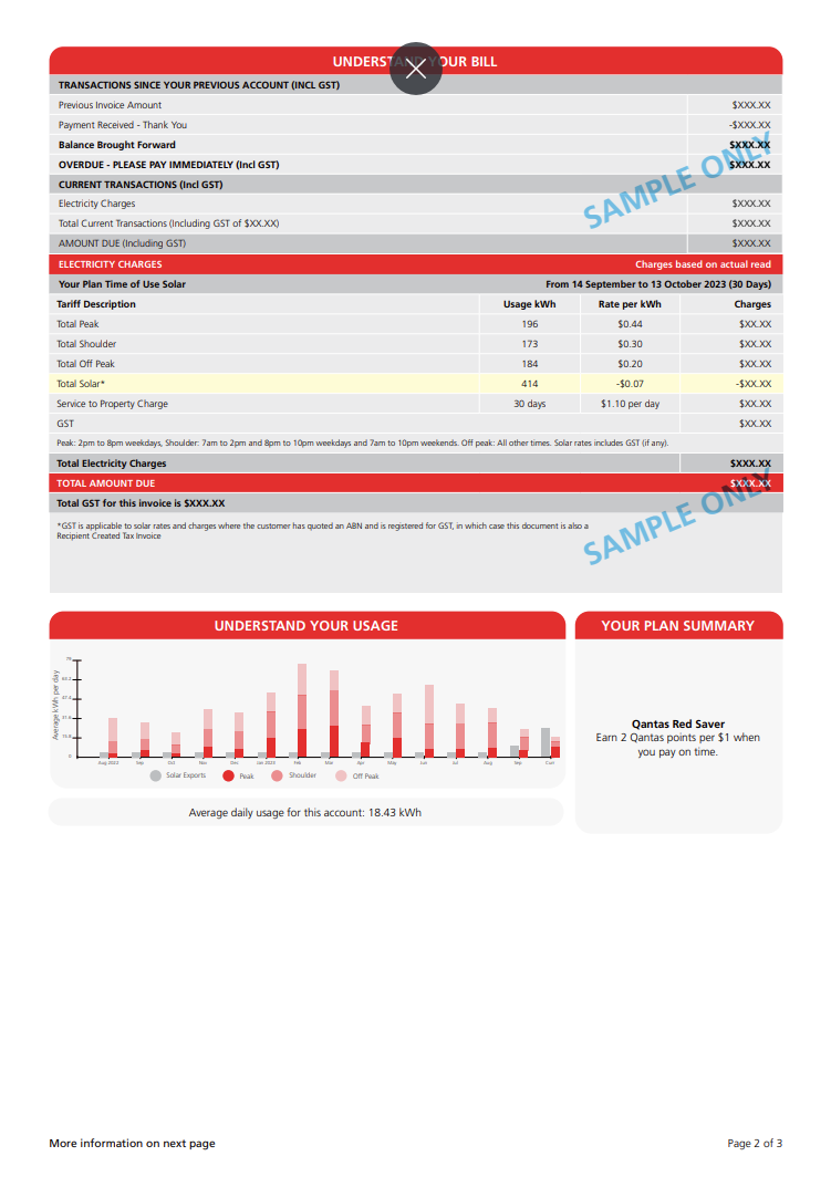 Red Energy Bills