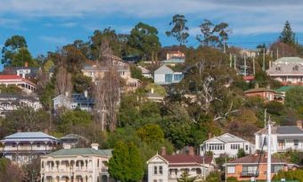 Launceston in Tasmania view of houses