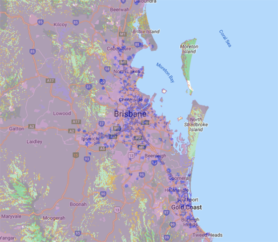 Optus 5G coverage Brisbane