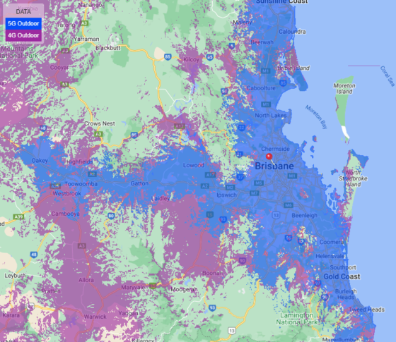 Vodafone 5g coverage in Brisbane