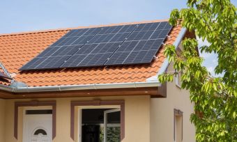 roof with solar panel