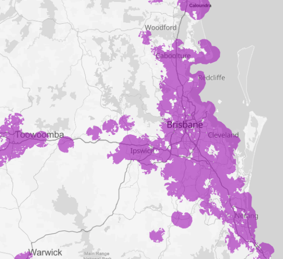 Telstra 5G coverage in Brisbane