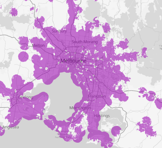 Telstra 5G coverage in Melbourne