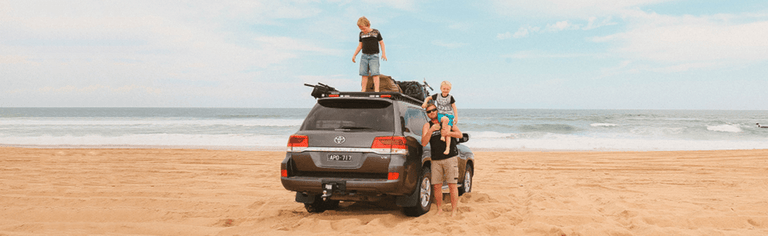 Family on beach. Engie/NRMA motor club deals