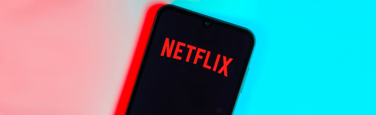 Phone plans with Netflix. Phone showing Netflix logo